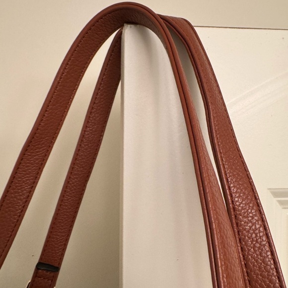 Steve Madden Chestnut Satchel with Gold Details - Picture 4 of 10